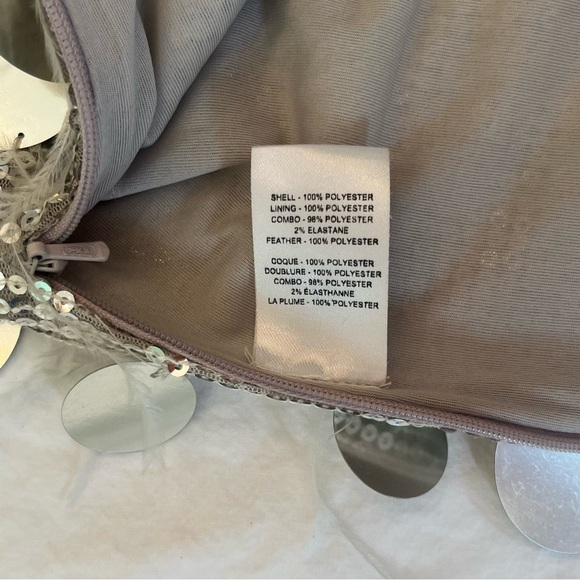 Ramy Brook Rina Sequined Faux Feather Camisole - SMALL - Picture 10 of 11